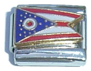 Ohio State Flag Italian Charm Ohio State Flag Italian Charm