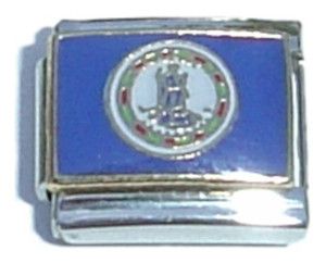 Virginia State Flag Italian Charm