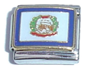 West Virginia State Flag Italian Charm West Virginia State Flag Italian Charm