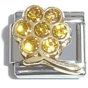 November Big Flower Italian Charm November Big Flower Italian Charm