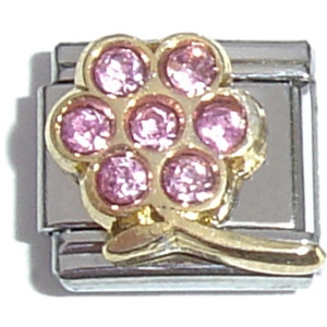 October Big Flower Italian Charm October Big Flower Italian Charm