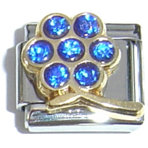 September Big Flower Italian Charm September Big Flower Italian Charm