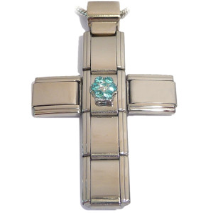 Italian Charm Cross Necklace March Italian Charm Cross Necklace March
