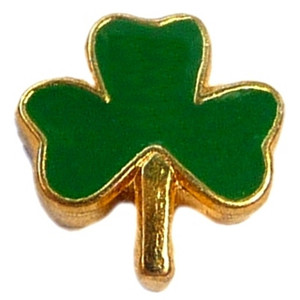 Three Leaf Clover Floating Locket Charm Three Leaf Clover Floating Locket Charm
