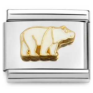 Polar Bear Italian Charm