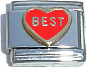Best on Red Heart Italian Charm Best on Red Heart Italian Charm
