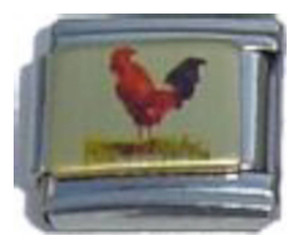 Rooster Picture Italian Charm Rooster Picture Italian Charm