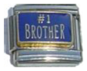 Number One Brother Italian Charm Number One Brother Italian Charm