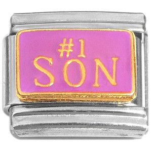 Number One Son Italian Charm