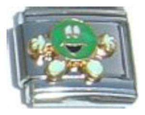 Green Smile Italian Charm
