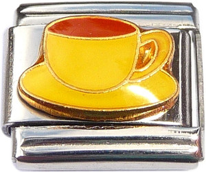 Coffee Cup Yellow Italian Charm