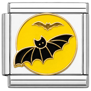 Bats In The Moon Italian Charm
