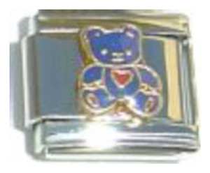 Blue Teddy Bear Italian Charm