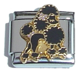 Black Poodle Italian Charm Black Poodle Italian Charm