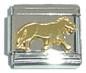 Horse In Tan Italian Charm