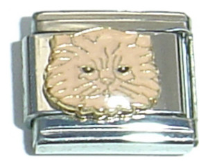 Cat Face White Italian Charm Cat Face White Italian Charm