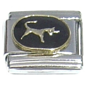 Taurus Zodiac on Black Italian Charm