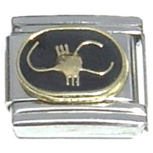 Scorpio Zodiac on Black Italian Charm Scorpio Zodiac on Black Italian Charm