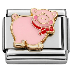 Pink Pig Italian Charm