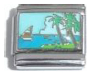 Ocean Tree Boat Italian Charm Ocean Tree Boat Italian Charm