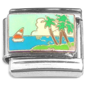 Ocean Tree Boat Italian Charm