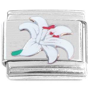 White Lily Italian Charm