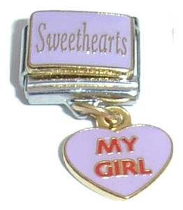 Dangle Purple My Girl Italian Charm Dangle Purple My Girl Italian Charm