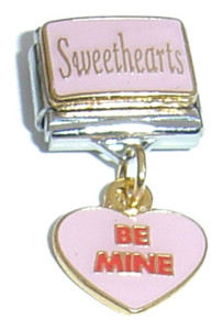 Dangle Pink Be Mine Italian Charm Dangle Pink Be Mine Italian Charm