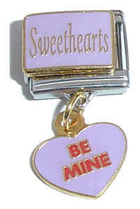 Dangle Purple Hug Me Italian Charm