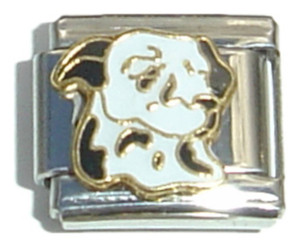 Dalmatian Face Italian Charm