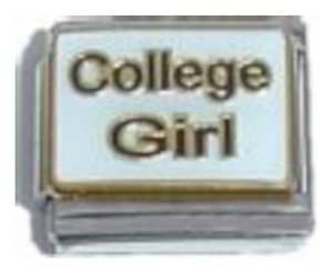 College Girl White Italian Charm College Girl White Italian Charm