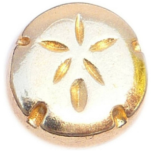 Goldtone Sanddollar Floating Locket Charm Goldtone Sanddollar Floating Locket Charm