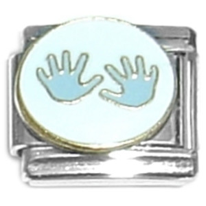 Blue Hands Italian Charm
