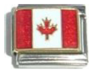 Flag of Canada Italian Charm Flag of Canada Italian Charm