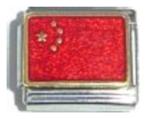 Flag of China Italian Charm Flag of China Italian Charm