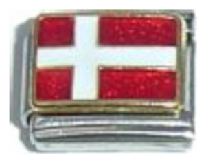 Flag of Denmark Italian Charm Flag of Denmark Italian Charm