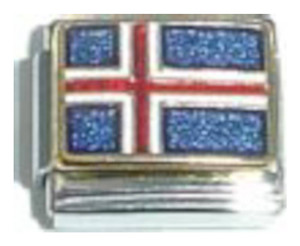 Flag of Iceland Italian Charm