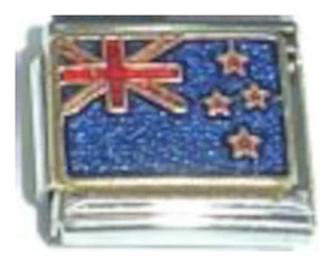 Flag of New Zealand Italian Charm