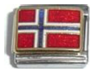 Flag of Norway Italian Charm Flag of Norway Italian Charm