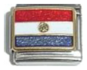 Flag of Paraguay Italian Charm