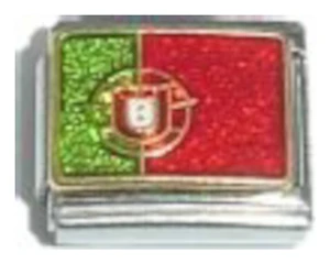 Flag of Portugal Italian Charm