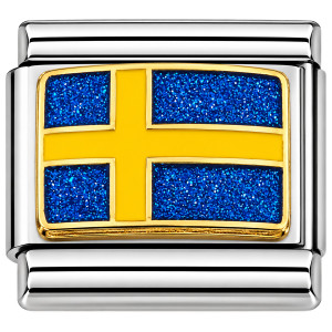 Flag of Sweden Italian Charm