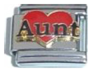 Aunt Heart Italian Charm Aunt Heart Italian Charm