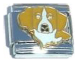 Tan And White Dog Italian Charm Tan And White Dog Italian Charm