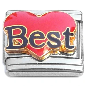 Best Heart Italian Charm