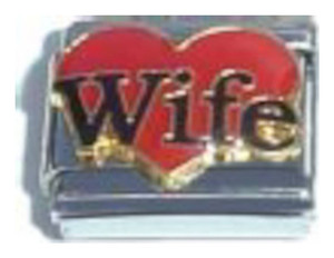Wife Heart Italian Charm Wife Heart Italian Charm