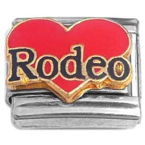 Rodeo Heart Italian Charm