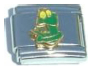 Green Snake Italian Charm
