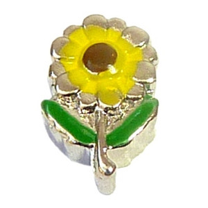 Flower Floating Locket Charm Flower Floating Locket Charm