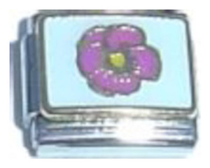 Pink Flower White Background Italian Charm